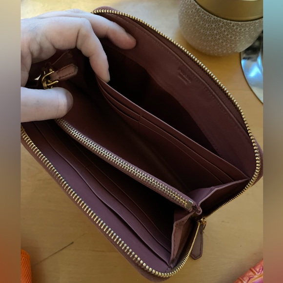 Prada Large Zip Wallet in pink Saffiano leather; EUC - Picture 14 of 16